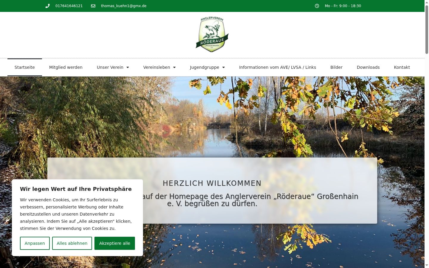 Screenshot van de toestemmingsbanner zoals getoond vóór enige interactie