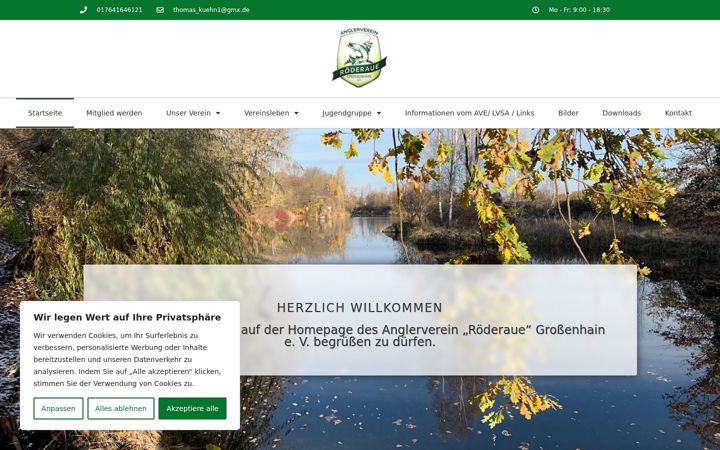 Skärmbild av anglerverein-roederaue.de