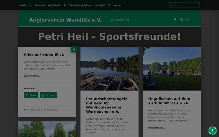 Skärmbild av anglerverein-wandlitz.de