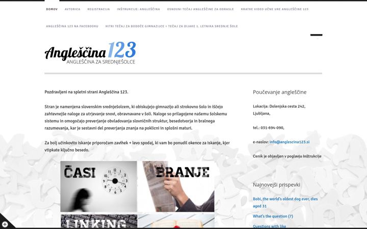 Screenshot of anglescina123.si