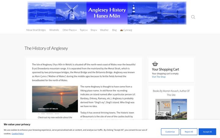 Ekrano kopija anglesey-history.co.uk