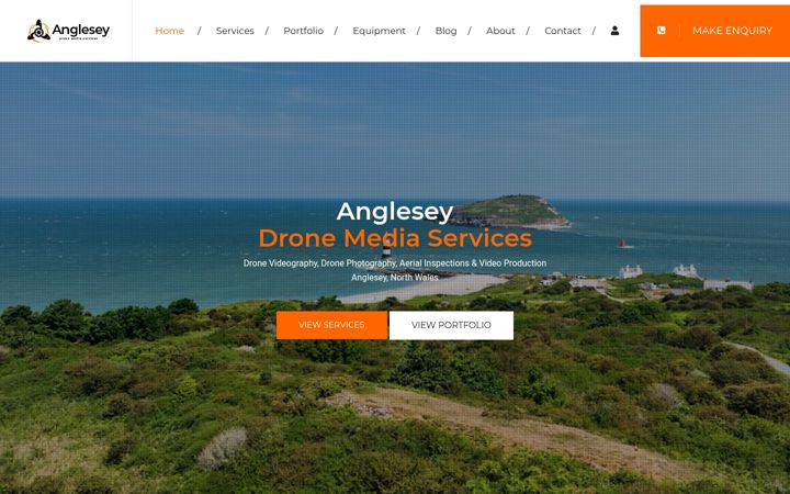 Screenshot of angleseydrones.co.uk