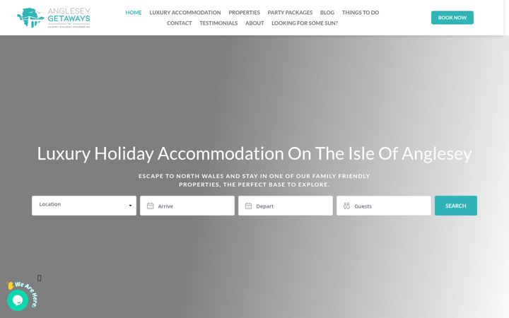 Ekrānuzņēmums no angleseygetaways.co.uk