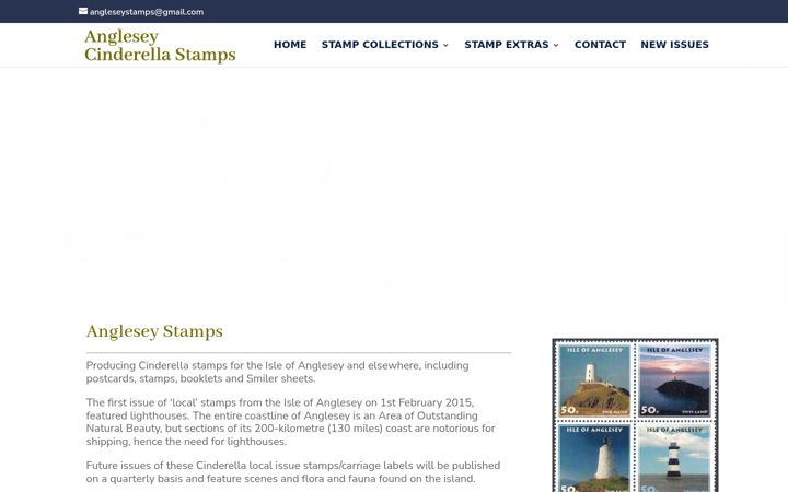 Screenshot of angleseystamps.com