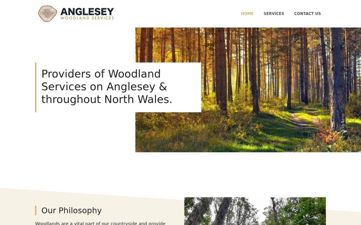 Screenshot of angleseywoodlandservices.co.uk