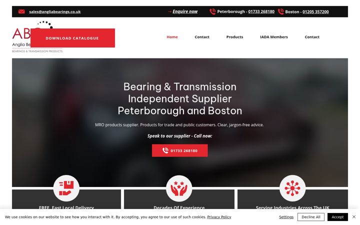 Screenshot of anglia-bearing.co.uk