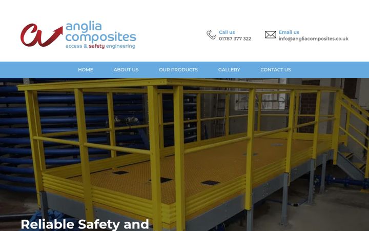 Screenshot of angliacomposites.co.uk