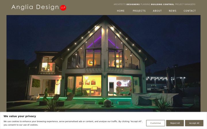 Screenshot of angliadesign.co.uk
