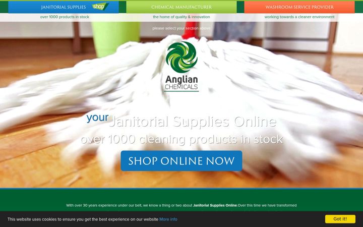 Screenshot του anglianchemicals.com