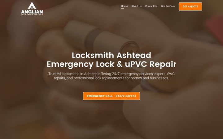 Screenshot of anglianlocksmithashtead.co.uk
