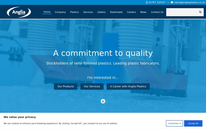 Screenshot of angliaplastics.co.uk
