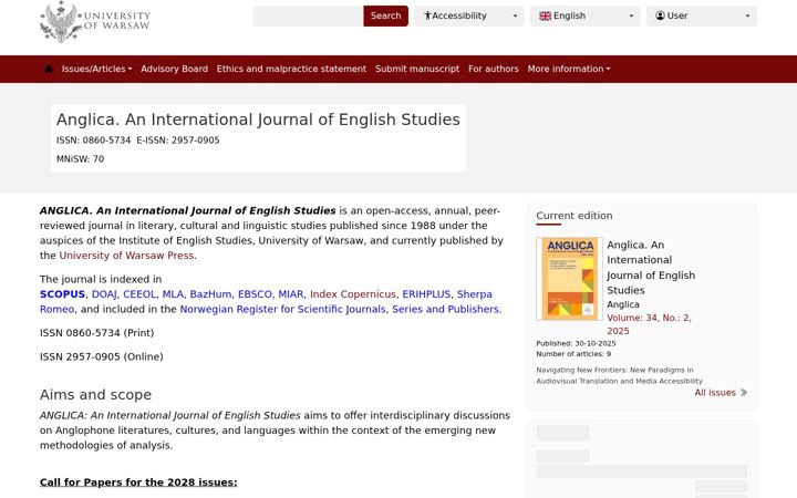 Screenshot του anglica-journal.com