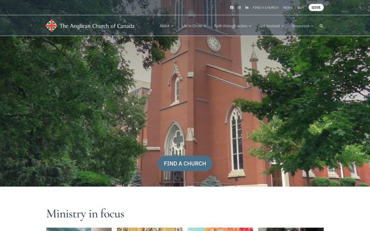 Screenshot of anglican.ca