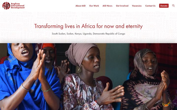 Screenshot ta' anglicaninternationaldevelopment.org