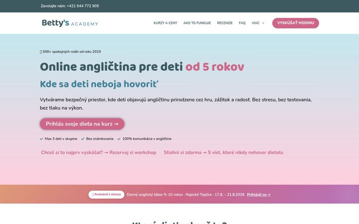 Screenshot of anglicketabory.sk