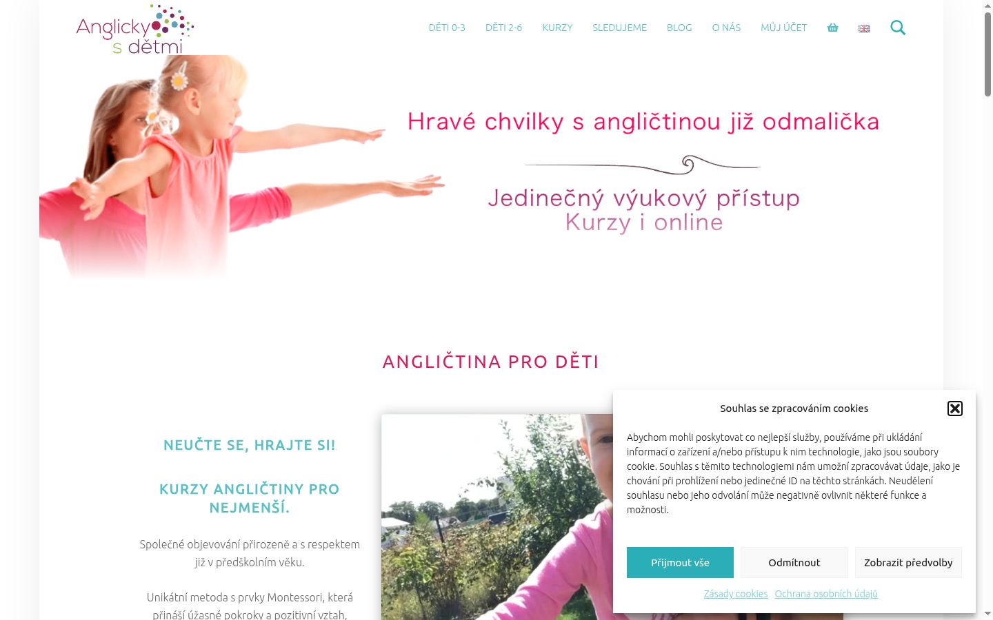 Snímek obrazovky baneru souhlasu zobrazeného před jakoukoli interakcí