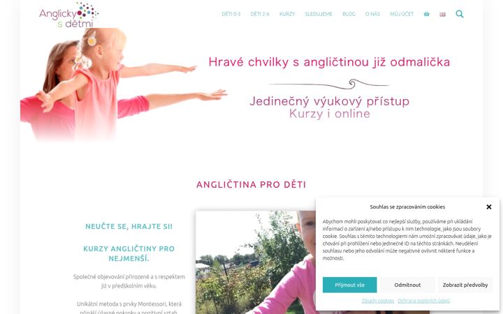 Screenshot of anglickysdetmi.cz