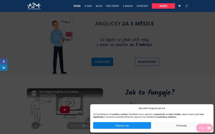 Screenshot of anglickyza3mesice.cz