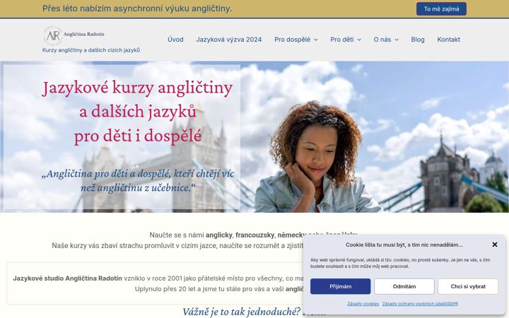 Screenshot of anglictina-radotin.cz