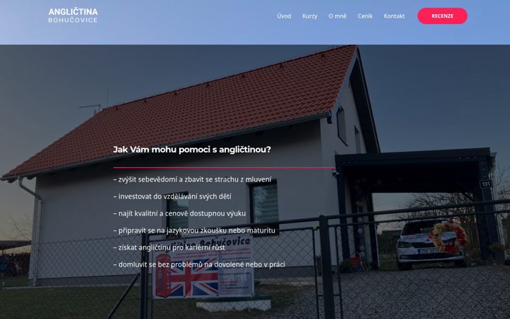 Screenshot of anglictinabohucovice.cz