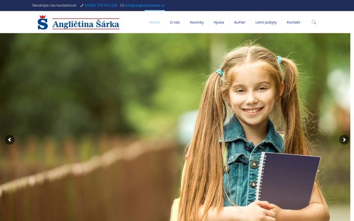 Screenshot of anglictinasarka.cz