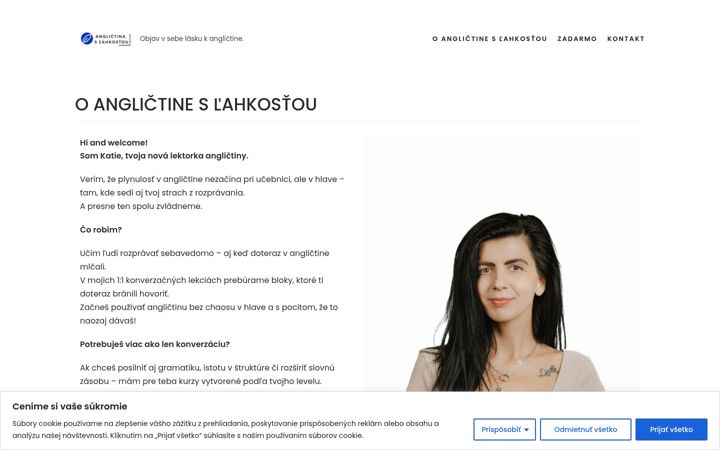 Screenshot di anglictinaslahkostou.sk