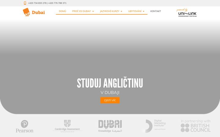 Screenshot of anglictinavdubaji.cz