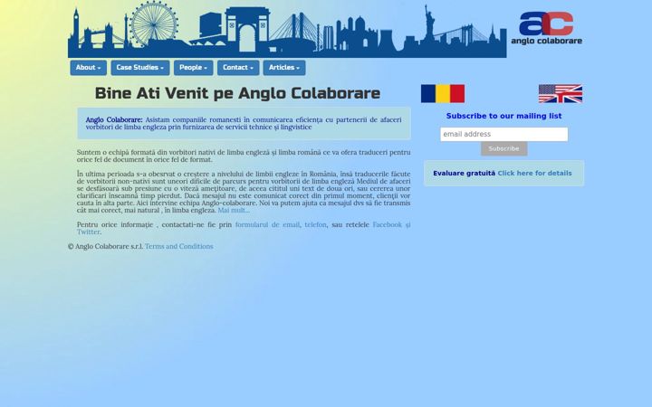 Screenshot of anglo-colaborare.online