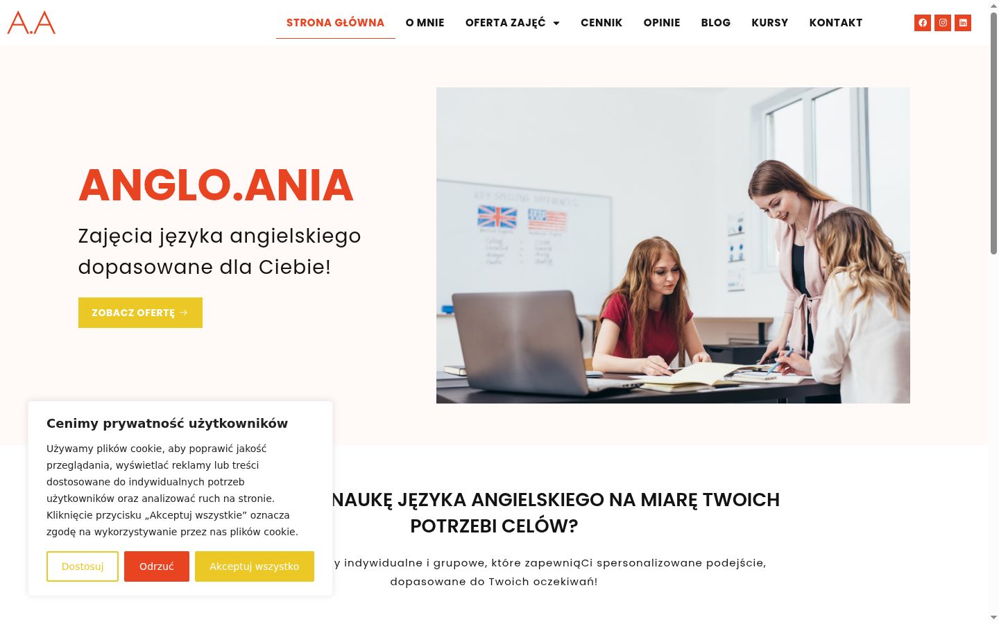 Ekrānuzņēmums ar piekrišanas baneri, kas tika rādīts pirms jebkādas mijiedarbības