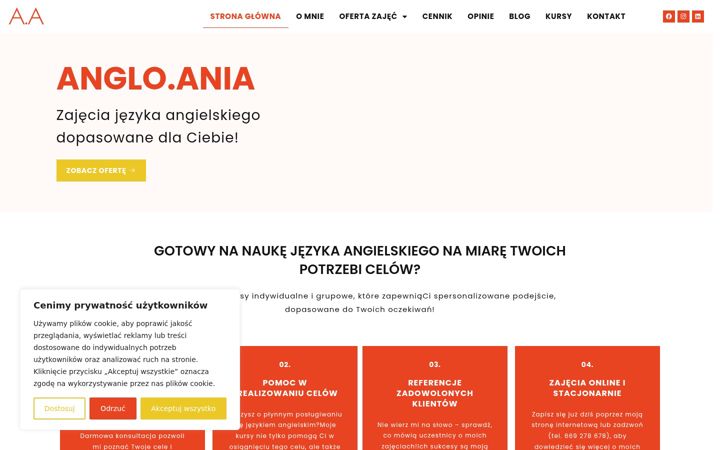 Skjermbilde av angloania.pl