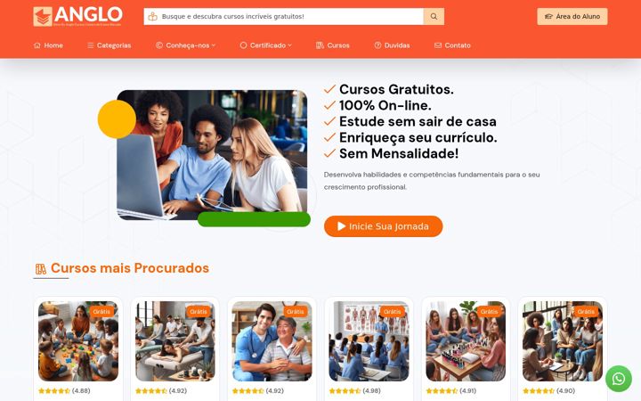 Screenshot of anglocursos.com.br