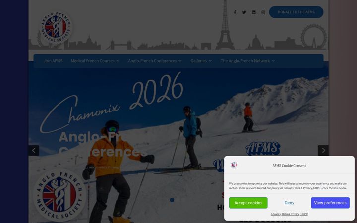 Captura de pantalla de anglofrenchmedical.com