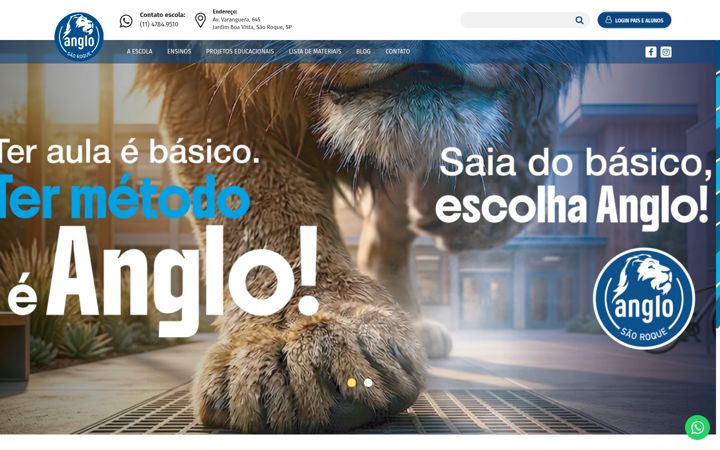 Screenshot of anglosaoroque.com.br
