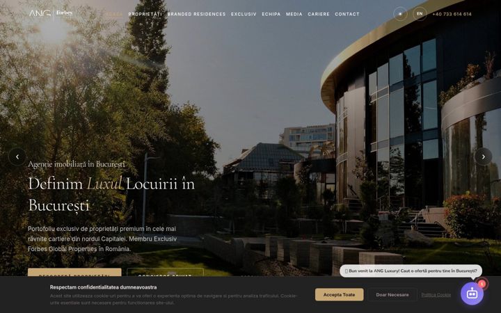 Screenshot of angluxury.ro