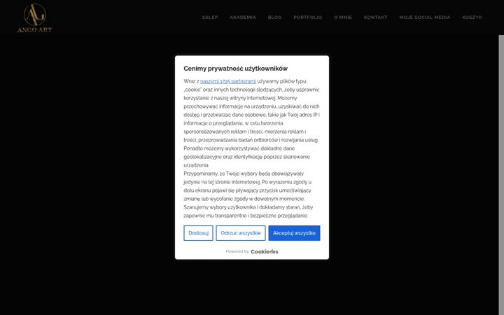 Snímek obrazovky angoart.eu