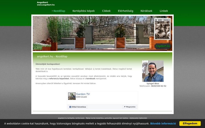 Screenshot of angolkert.hu