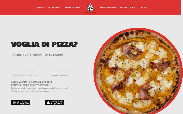 Posnetek zaslona angolodellapizza.net