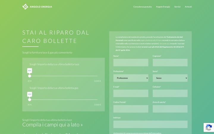 Screenshot of angoloenergia.it