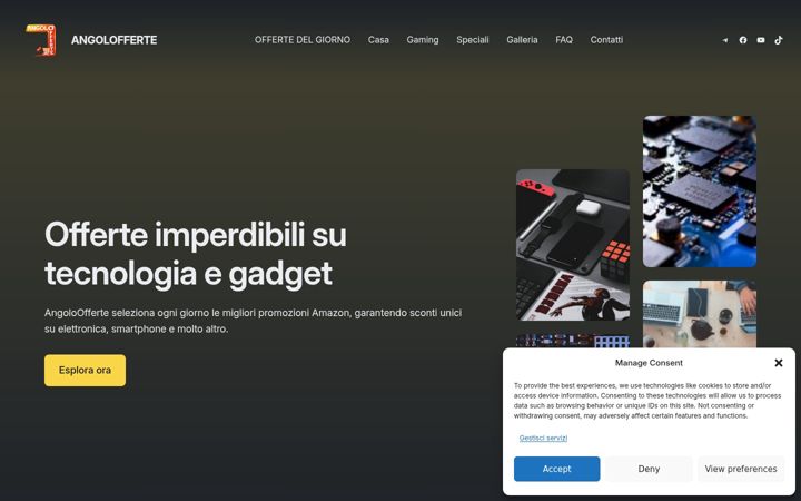 Екранна снимка на angolofferte.it