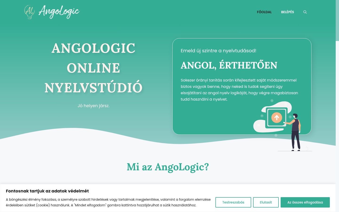 Captura de ecrã do banner de consentimento apresentado antes de qualquer interação