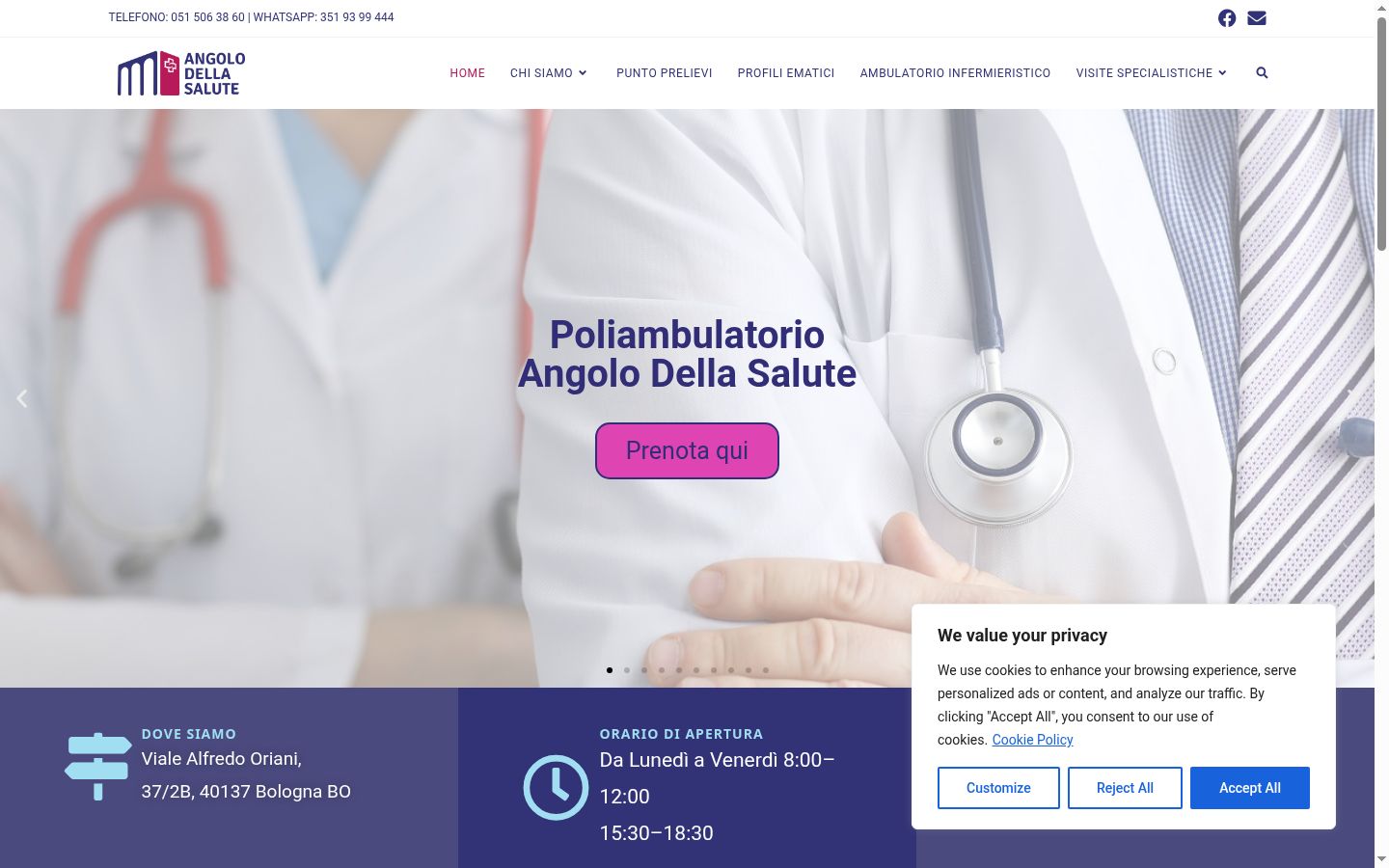 Képernyőkép a bármilyen interakció előtt megjelenő hozzájárulási bannerről