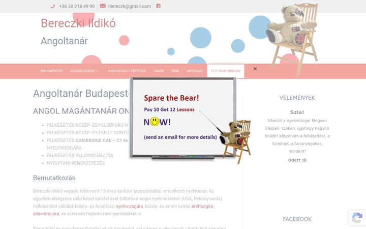 Posnetek zaslona angoltanarbp.hu