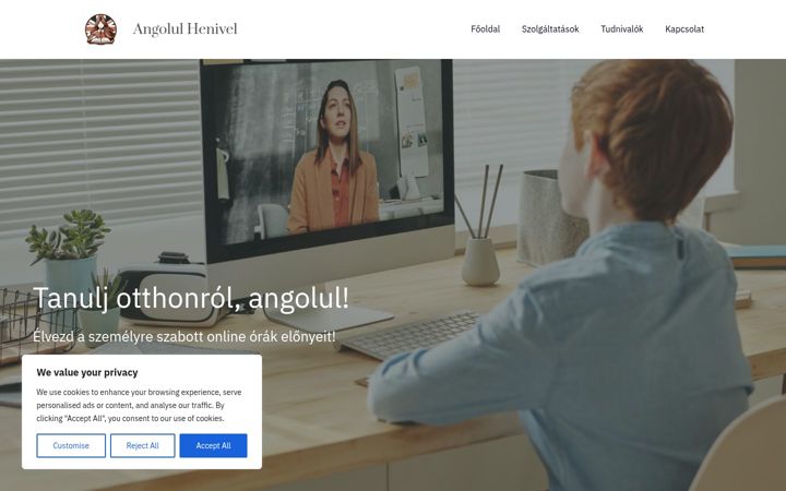 Screenshot of angolulhenivel.hu
