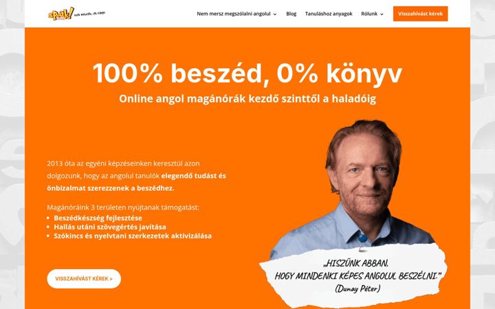 Screenshot of angolultanulni.hu
