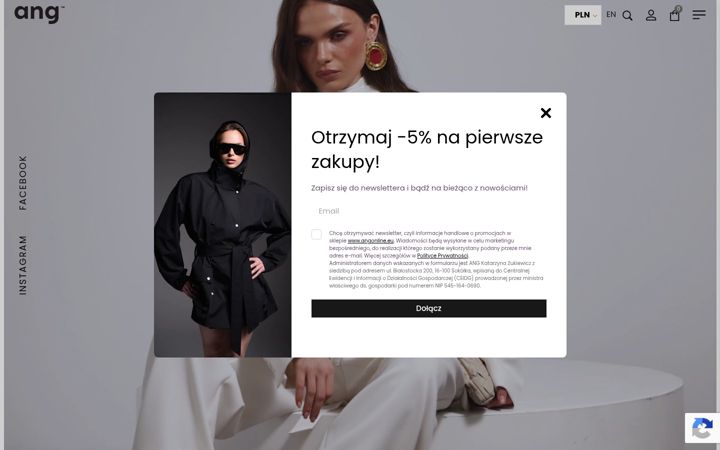Screenshot of angonline.eu