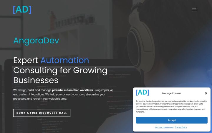 Screenshot of angoradev.com