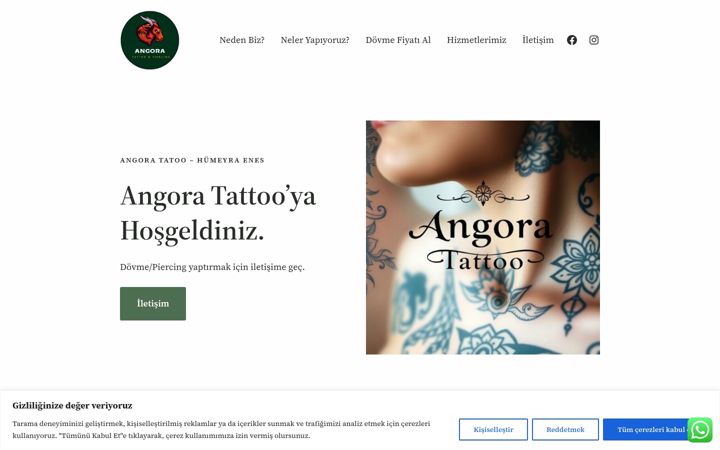 Screenshot of angoratattoo.com.tr