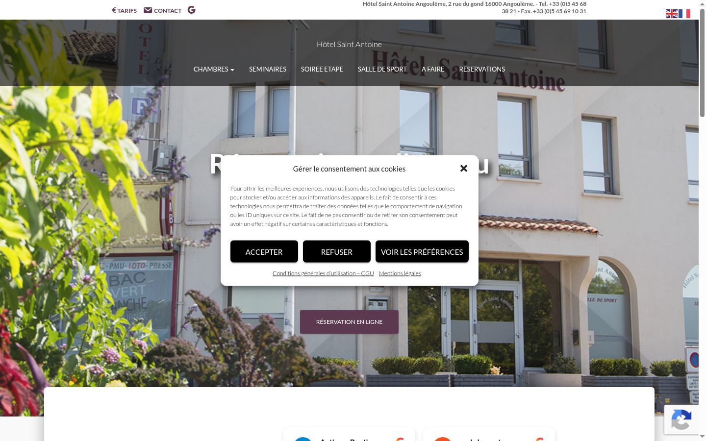 Screenshot des Einwilligungsbanners vor jeglicher Interaktion