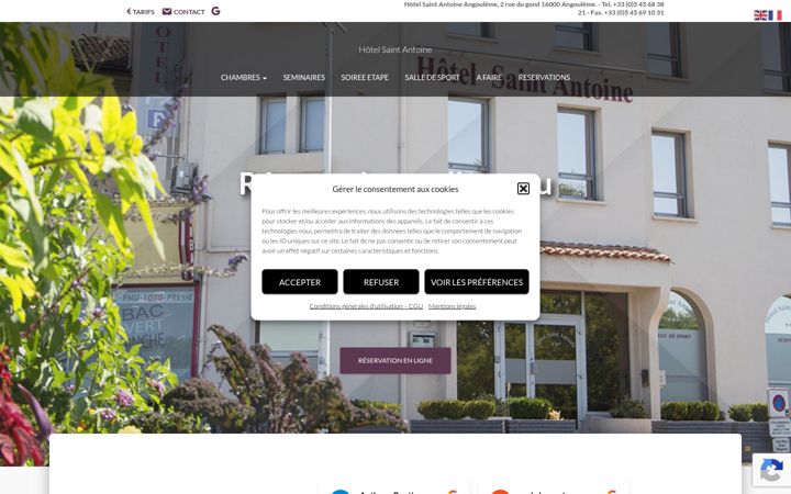Screenshot of angouleme-hotel.com