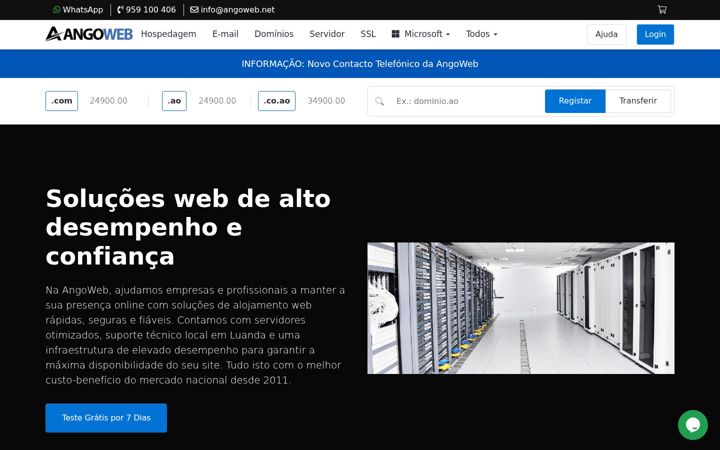 Screenshot of angoweb.ao